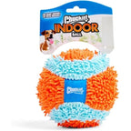 Chuckit! Indoor Fetch Ball Dog Toy For Small Dogs And Puppies, Soft Chenille Fabric Interactive Toy, 4.75 Inch, Orange And Blue