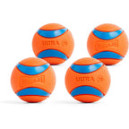 Chuckit! Ultra Ball Dog Toy Medium Bouncy Fetch Balls For Dogs 20 To 60 Pounds Durable Rubber Floating Water Pet Toy 4 Pack