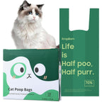 KropBom 125 Count Cat Poop Bags with Handles Extra Thick Leak Proof Unscented Disposable Kitty Litter Waste Bags with One Bonus Cat Toy