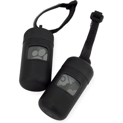 Best Pet Supplies Dog Poop Bag Holder Leash Attachment Reusable Dispenser For Pet Waste Bags With Frankincense Scented Bags Black Pack Of 2