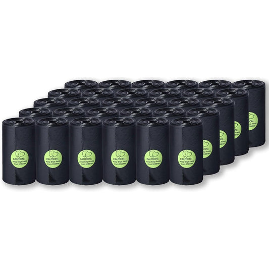 DREAM&GLAMOUR Dog Poop Bags Value Pack 300 Count Strong Leak Proof Waste Bags for Dogs Cats and Diapers with Two Free Dispensers Black