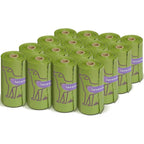 Wowflash Lavender Scented Dog Poop Bags Two Hundred Forty Count Leakproof Heavy Duty Pet Waste Disposal Bags Thirteen Inches By Nine Inches