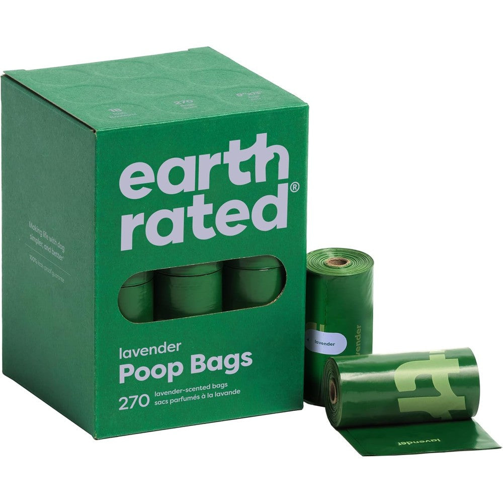 Earth Rated Lavender Scented Dog Waste Poop Bags Extra Thick And Guaranteed Leak Proof Pet Waste Bag Refill Rolls For Dispensers 270 Count