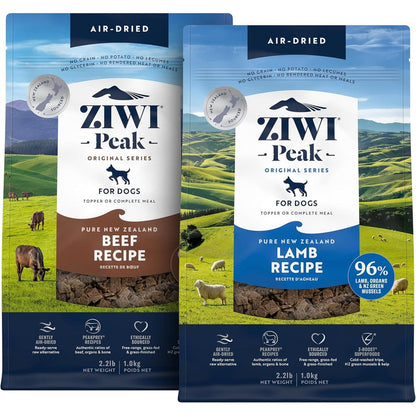 ZIWI Peak Air Dried Dog Food Bundle Beef And Lamb Varieties High Protein Grain Free Premium Pet Food Two Thirty Five Point Two Ounce Bags