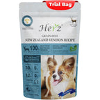 Herz Air Dried Dog Food New Zealand Venison Recipe Grain Free Single Protein Limited Ingredient Soft Flake Canine Formula Three Point Five Ounce Tr...