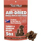 Real Meat Company Air Dried Dog Food Trial Size Turkey And Venison Recipe High Protein Grain Free Pet Food 5 Ounce Pouch