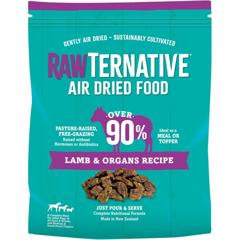 Grandma Mae's Country Naturals RawTernative Air-Dried Dog Food High Protein Lamb And Organs Recipe Complete Meal Or Topper 5 Pound Bag
