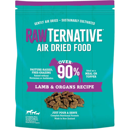 Grandma Mae's Country Naturals RawTernative Air-Dried Dog Food High Protein Lamb And Organs Recipe Complete Meal Or Topper 5 Pound Bag