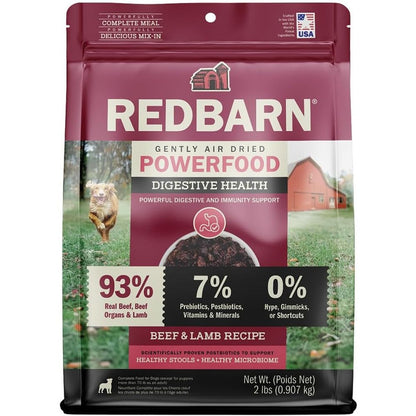 Redbarn Powerfood Air Dried Dog Food High Protein Beef And Lamb Recipe With Prebiotics And Postbiotics For Digestive Health 2 Pounds