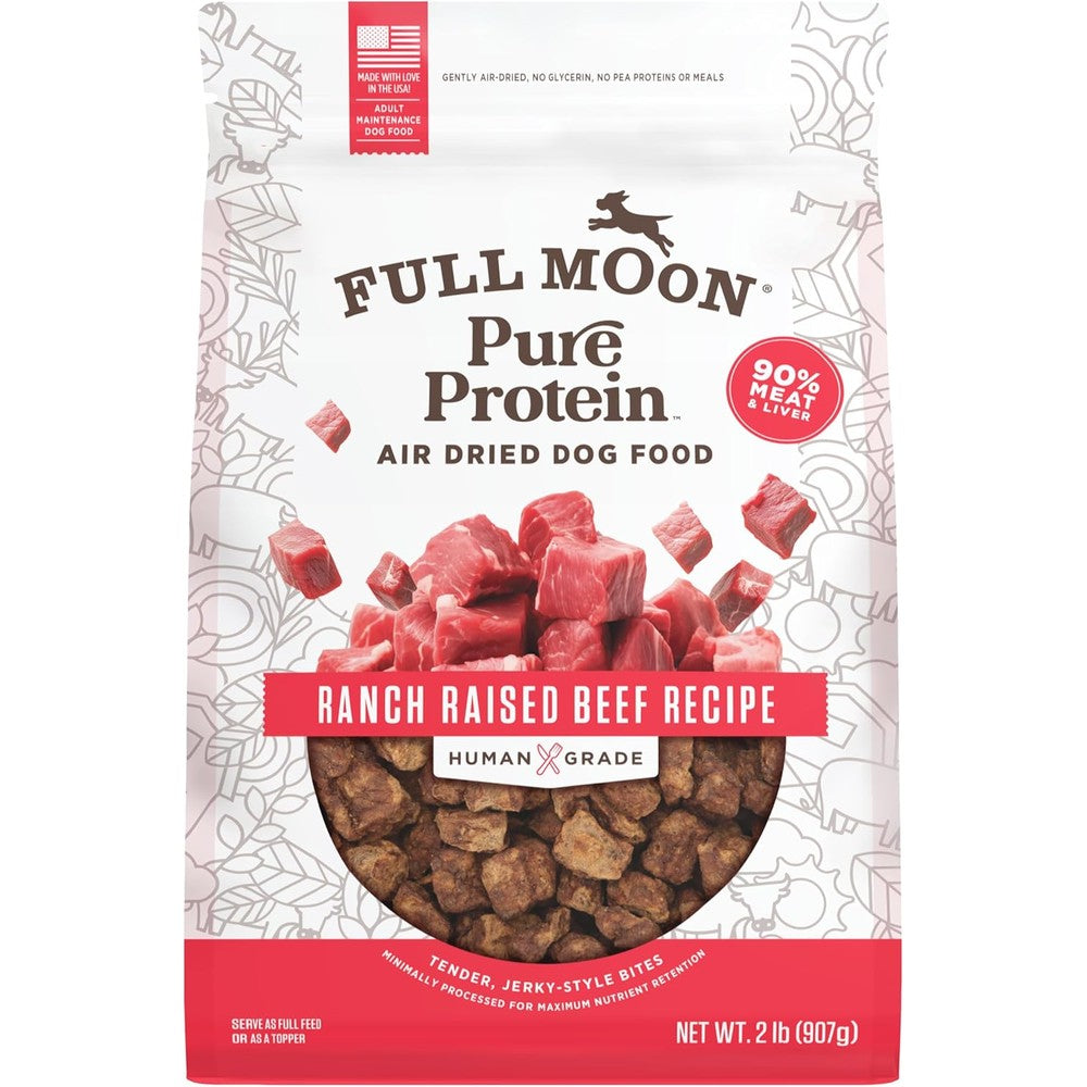 Full Moon Pure Protein Air Dried Dog Food Ranch Raised Beef Recipe 2 Pound