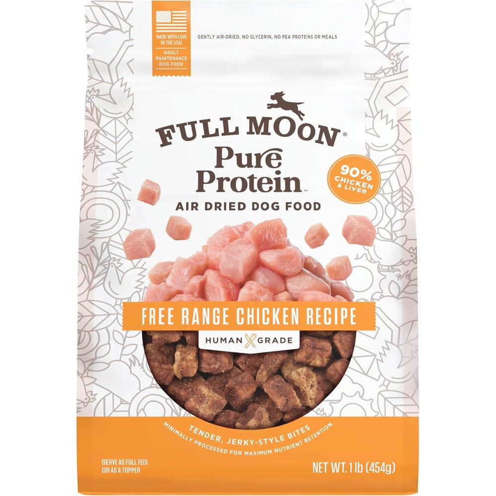 Full Moon Pure Protein Air Dried Dog Food Free Range Chicken Recipe 1 Pound