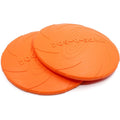 Pasking Dog Flying Discs 2 Pack 8.7 Inches Durable Soft Rubber Interactive Pet Training Toy For Medium And Large Breeds In Orange