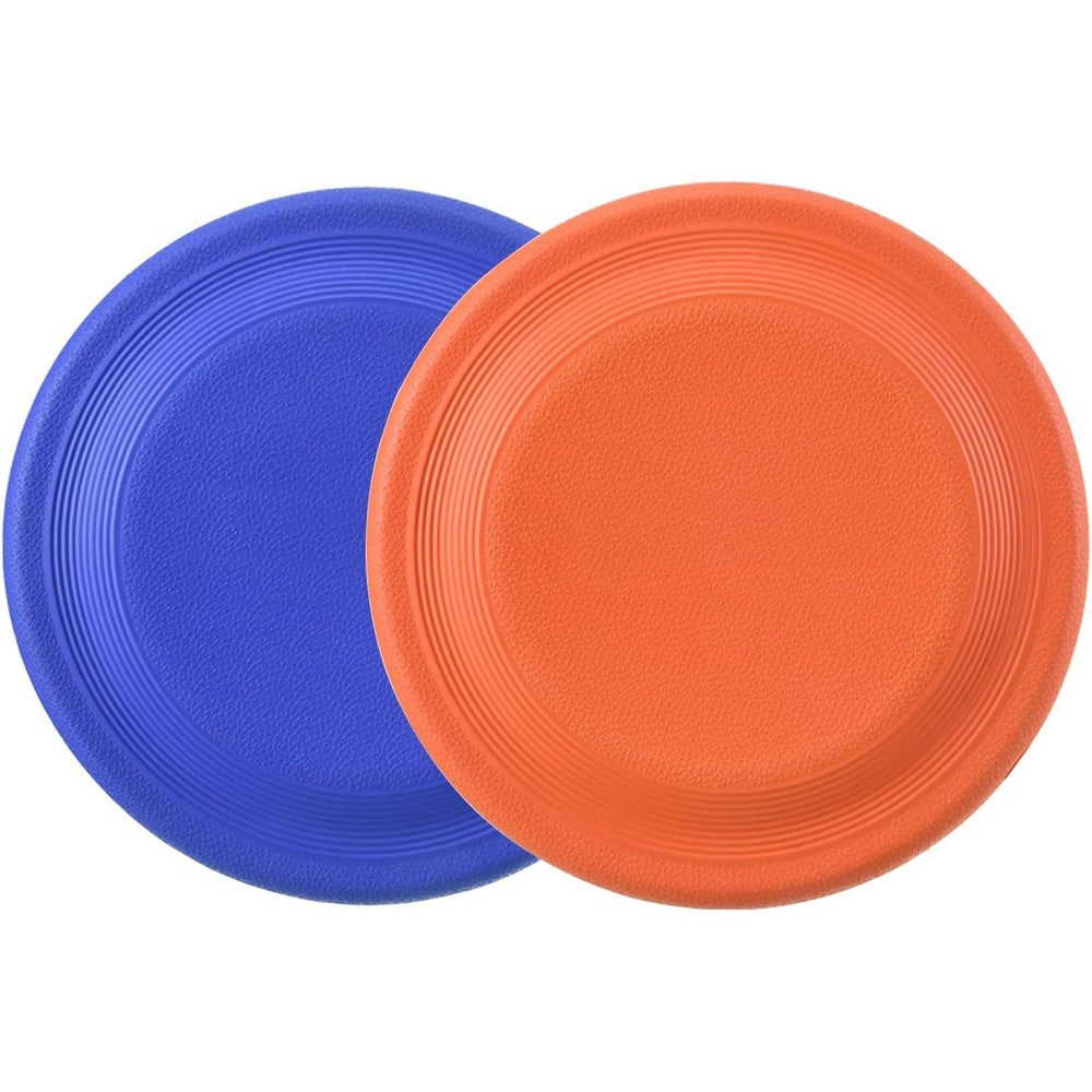Xigou Dog Flying Disc 2 Pack Durable Rubber Fetch Toy 9.25 Inch Puncture Resistant For Medium To Large Dogs
