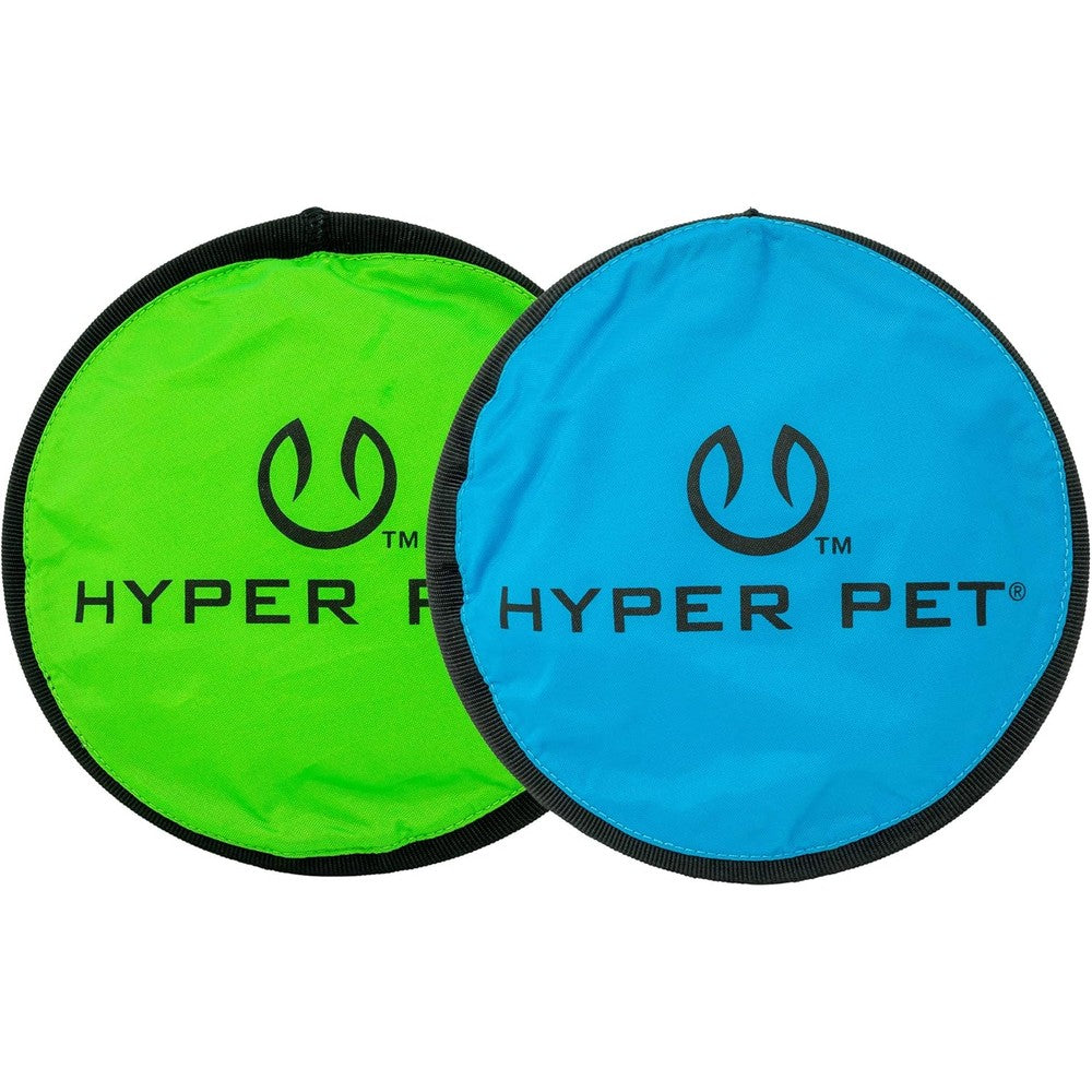 Hyper Pet Flippy Flopper 9 Inch Flying Disc Soft Dog Toy For Fetch Play, Pack Of 2