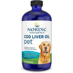 Nordic Naturals Pet Cod Liver Oil Unflavored Liquid Omega 3 Supplement For Dogs And Cats With EPA And DHA Healthy Skin And Coat 16 Fluid Ounces
