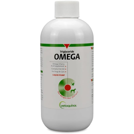 Vetoquinol Triglyceride Omega Fish Oil Liquid Supplement For Dogs And Cats Supporting Healthy Skin Coat Joint And Immune Response Eight Ounce