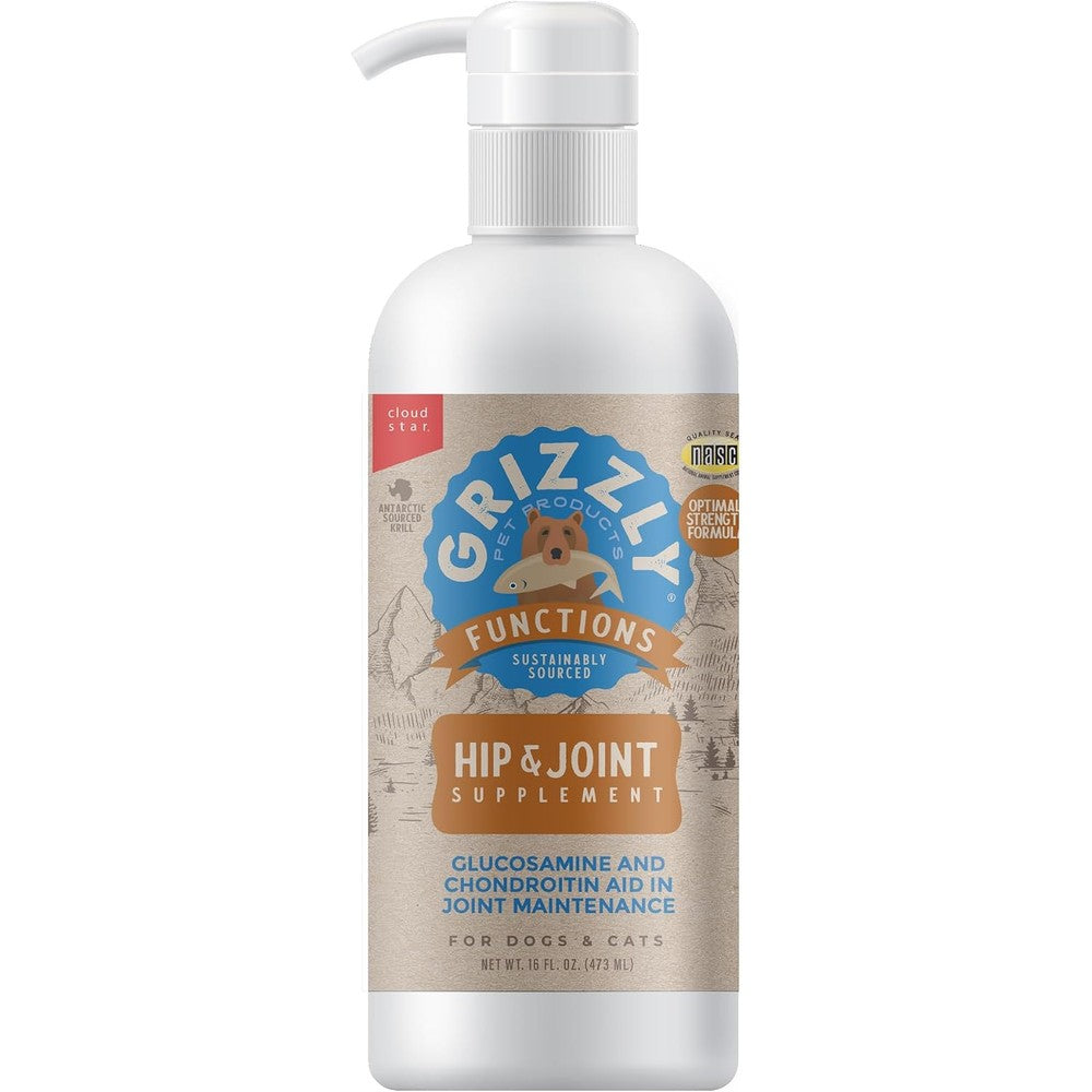 Grizzly Pet Products Joint Aid Liquid Hip And Joint Health Supplement For Dogs And Cats Premium Mobility Support Formula 16 Fluid Ounce