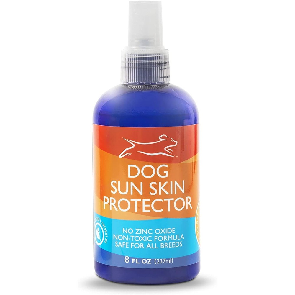 Emmy's Best Pet Products Dog Sunscreen Sun Skin Protector Spray Non Greasy Zinc Oxide Free For All Breeds 8 Fluid Ounces