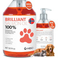 Nature's Diet Brilliant Salmon Oil For Dogs And Cats All Natural Norwegian Omega 3 Fish Oil Food Supplement For Skin And Coat Health 16.9 Ounces