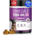 Allyeah Fish Oil For Dogs Allergy And Itch Relief Chews Omega 3 Salmon Oil Skin And Coat Care Supplement With EPA And DHA 200 Count