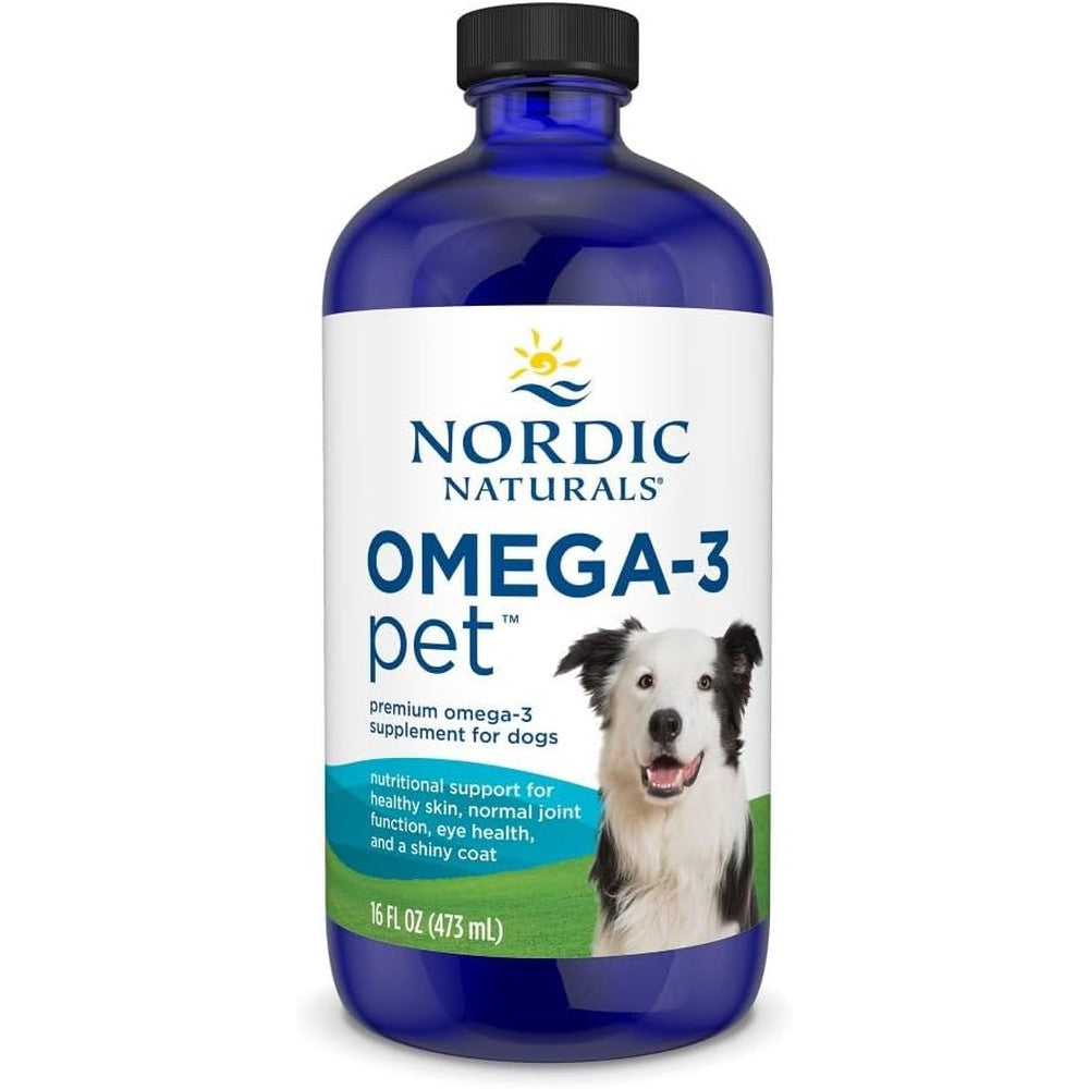 Nordic Naturals Omega-3 Pet Unflavored Liquid Fish Oil Supplement For Large Dogs Sixteen Ounces