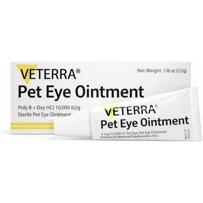 Veterra Eye Health Cream For Cats Dogs And All Pets Ophthalmic Care Ointment One Eighth Ounce Three Point Five Grams