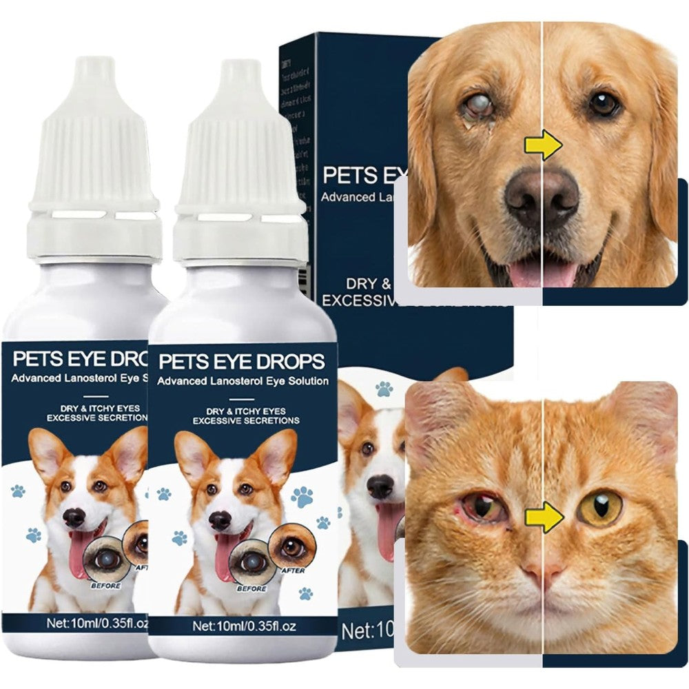 Cornisol Cataract Drops For Dogs Natural Safe Dog Eye Drops For Soothe Itching Irritation And Dry Eyes Two Pack Ten Millilitre