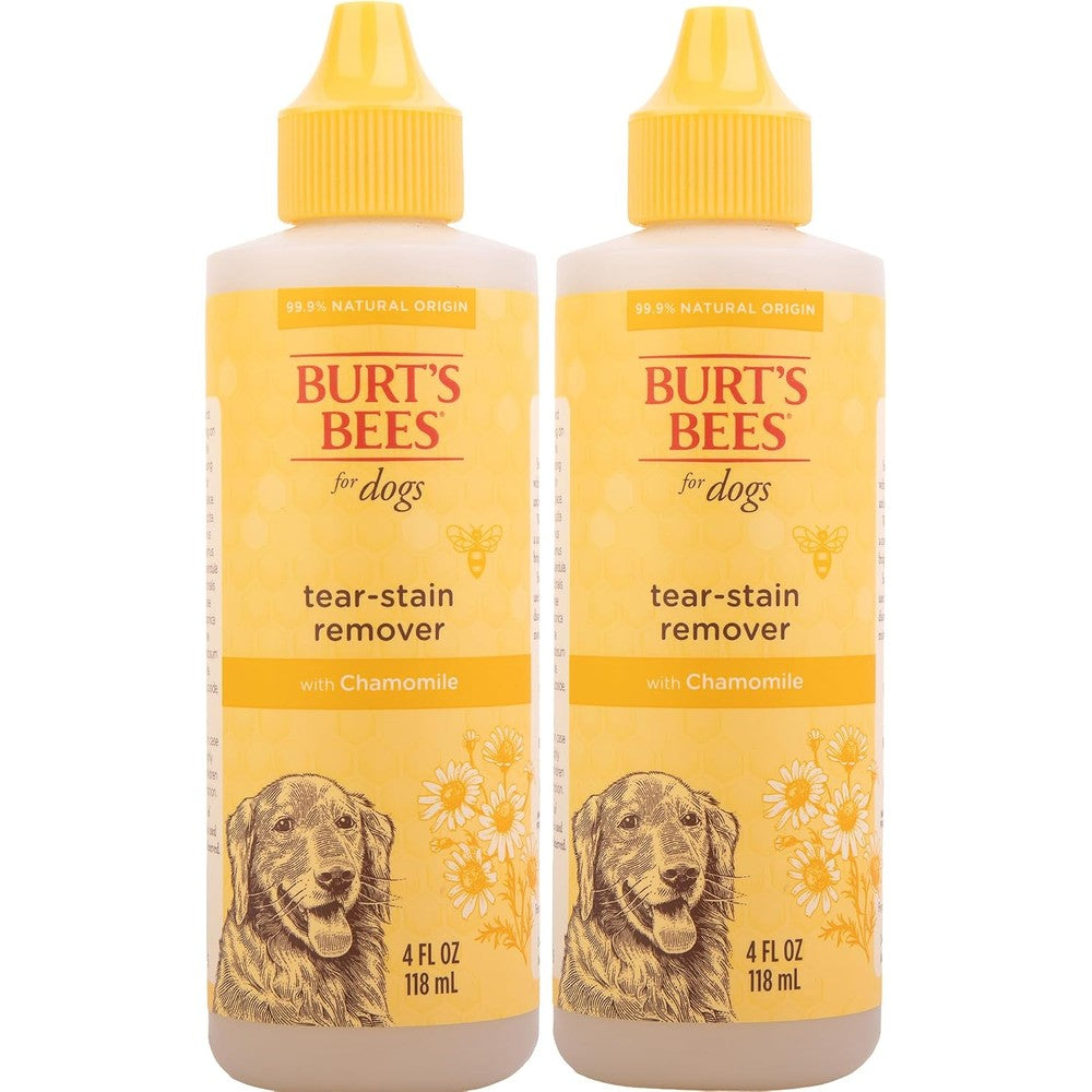 Burt's Bees For Pets Natural Tear Stain Remover For Dogs And Puppies With Chamomile Gentle Eye Cleanser Four Fluid Ounce Two Pack