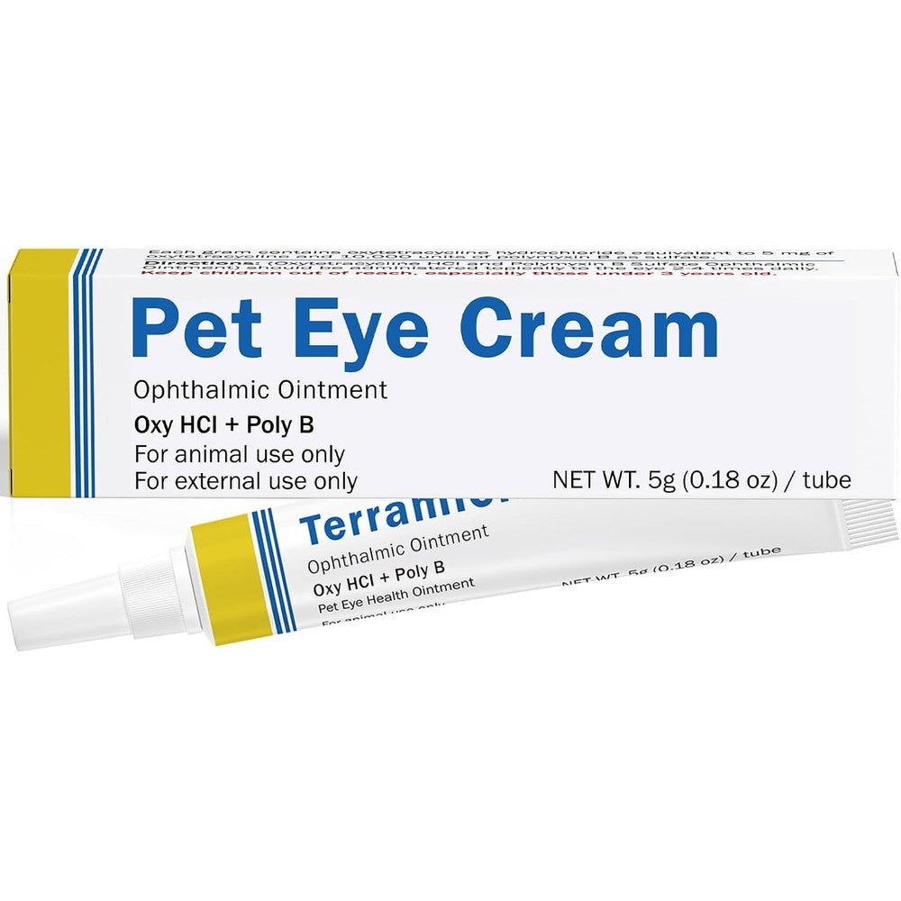Starmixus Pet Eye Ointment Professional Grade Eye Cream For Soothing Irritation Discharge And Tear Stains One Tube 5 Grams