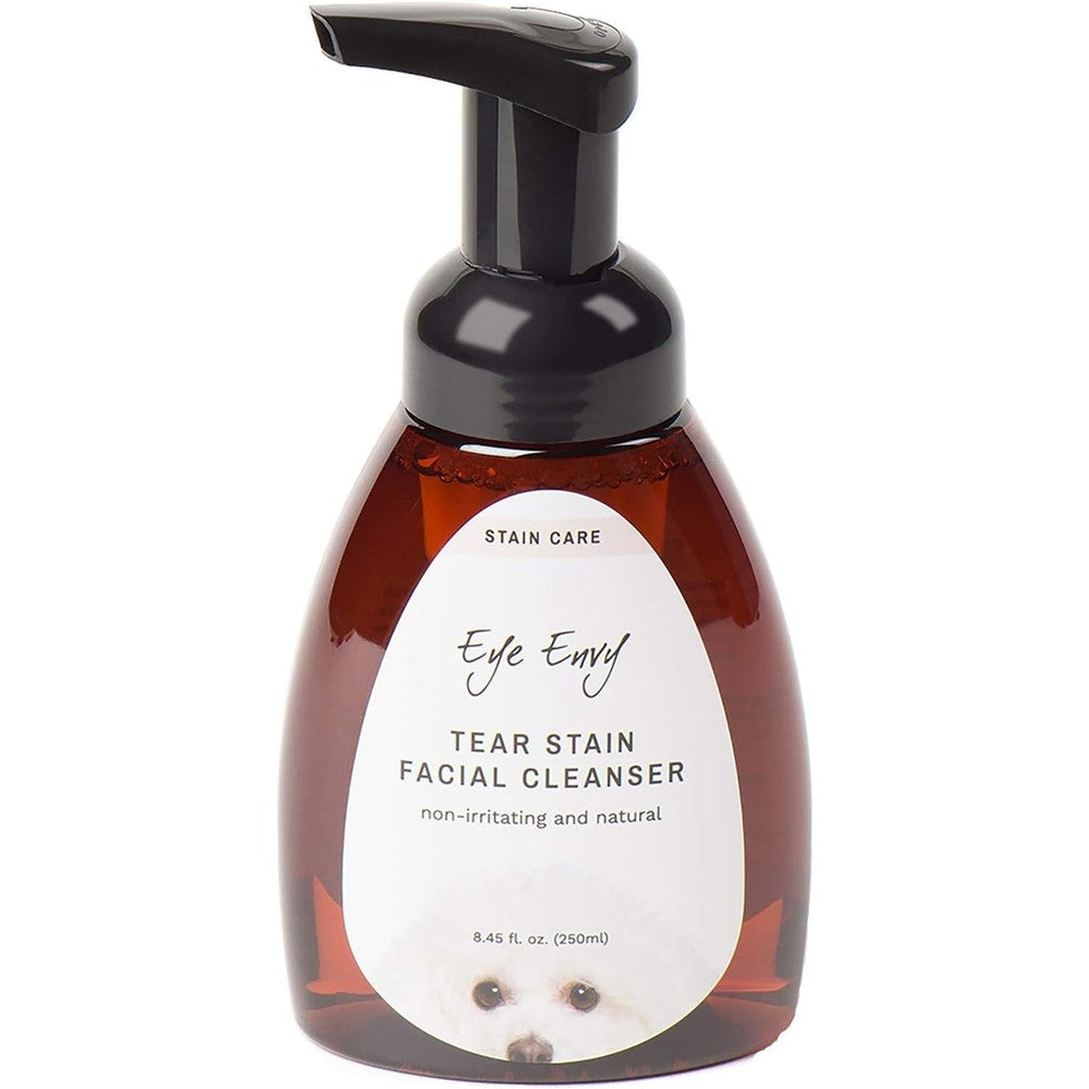 Eye Envy Tear Stain Facial Cleanser for Dogs and Cats Tearless Foaming Formula with Colloidal Silver 8.45 Fluid Ounces
