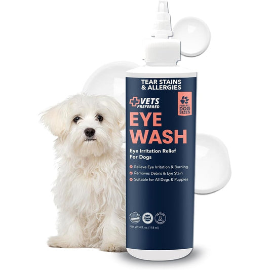 Vets Preferred Eye Cleaner For Dogs Gentle Dog Eye Wash Drops For Infection And Tear Stain Remover Allergy Relief Flush 4 Ounce