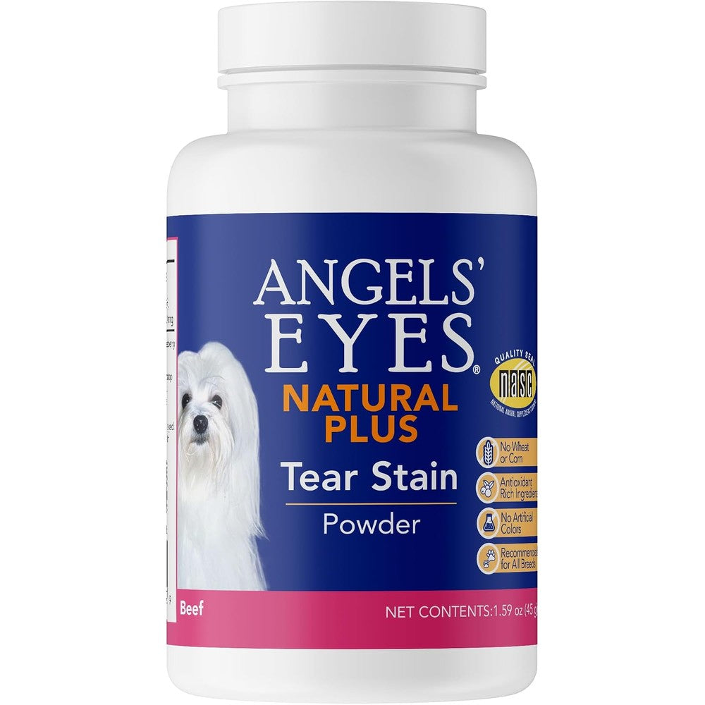 Angels' Eyes Natural Plus Tear Stain Prevention Beef Powder For Dogs And Cats 45 Grams