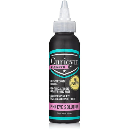 Curicyn Pink Eye Solution For Dogs Cats And Livestock Painless Antibiotic Free Conjunctivitis Eye Drops Gel Formula 3 Ounce