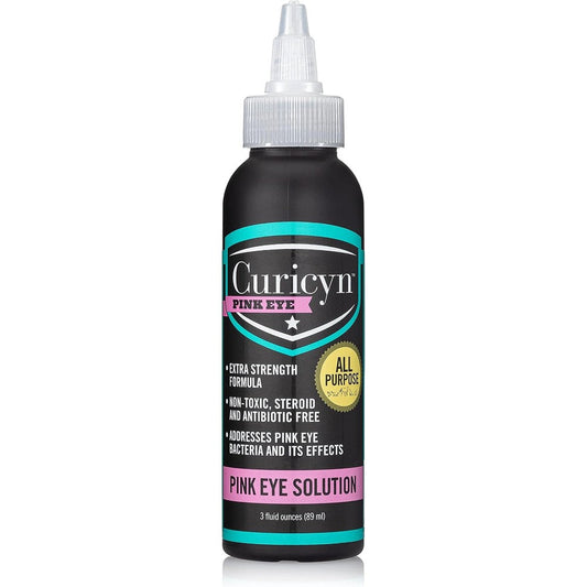 Curicyn Pink Eye Solution For Dogs Cats And Livestock Painless Antibiotic Free Conjunctivitis Eye Drops Gel Formula 3 Ounce