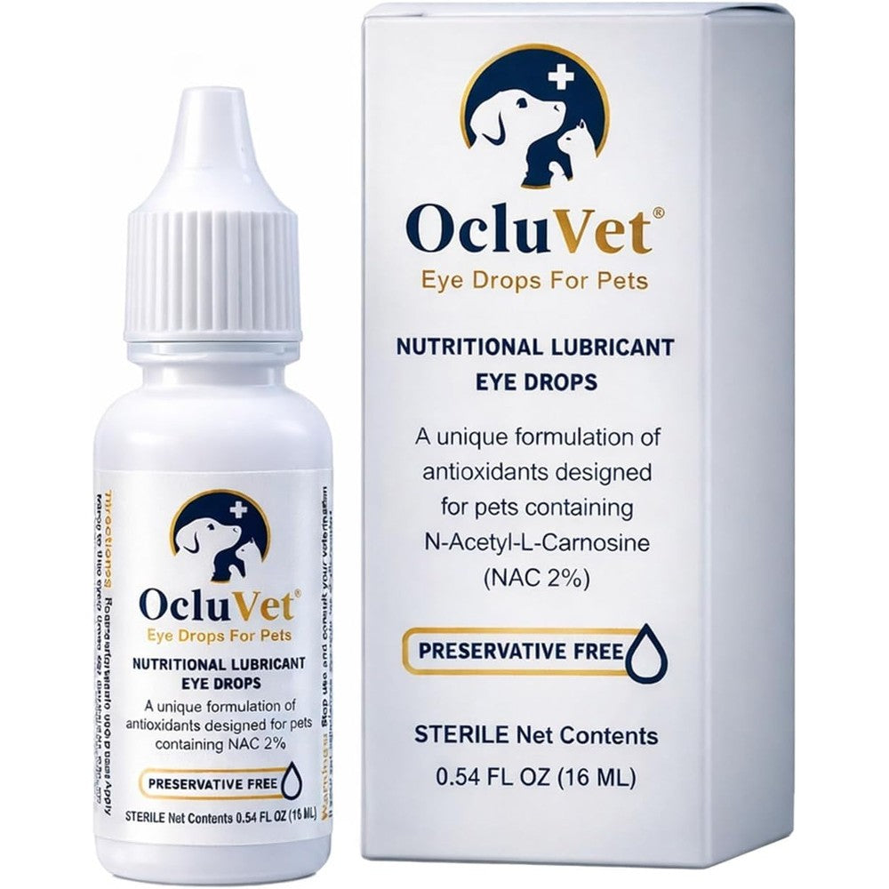 OcluVet Eye Drops for Pets Patented Antioxidant Nutritional Lubricant Formula with Two Percent N-Acetyl-L-Carnosine 16 Milliliters