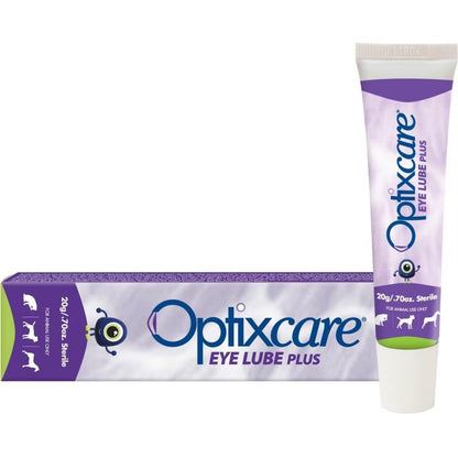 Optixcare Eye Lube Plus Hyaluron Sterile Lubricating Gel For Dogs Cats And Horses 20 Grams