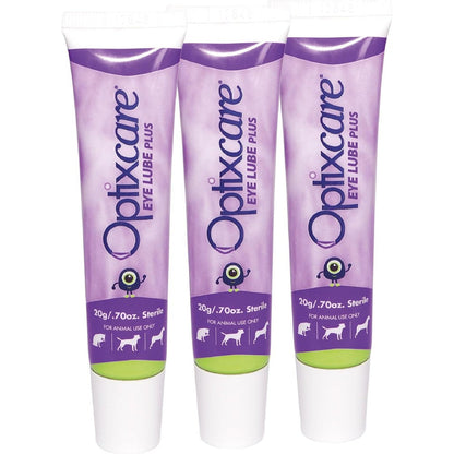 OptixCare Eye Lube Plus Hyaluron Hydrophilic Lubricating Gel For Dogs Cats And Horses 20 Grams Pack Of 3 Premium Veterinary Eye Protection