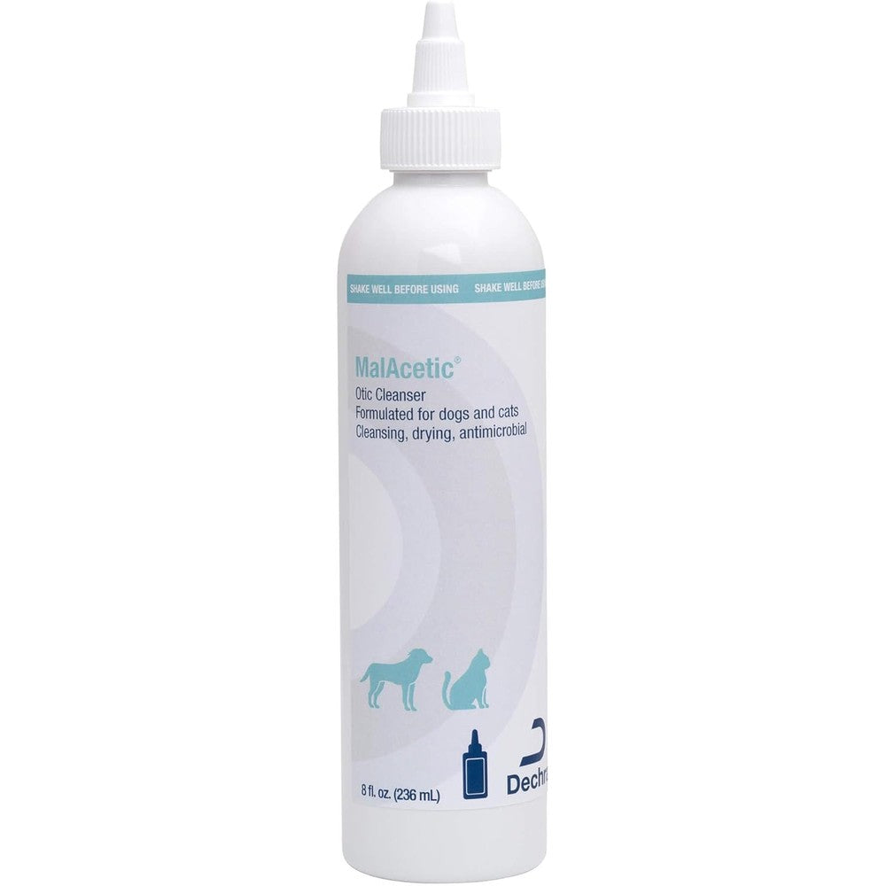 Dechra Malacetic Otic Cleanser For Dogs And Cats 8 Fluid Ounces Professional Veterinary Grade Ear Care Solution With Apple Scent
