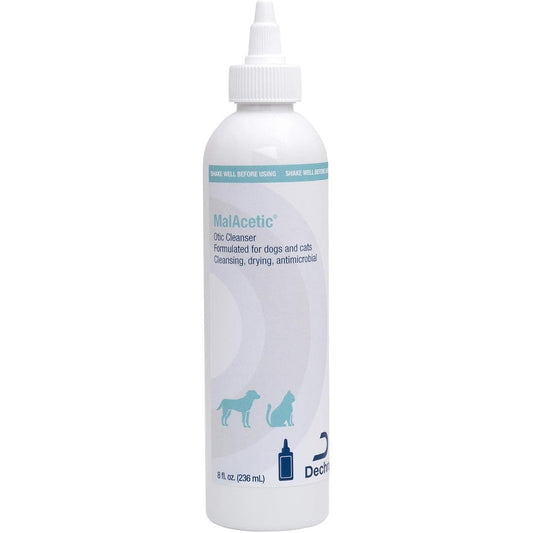 Dechra Malacetic Otic Cleanser For Dogs And Cats 8 Fluid Ounces Professional Veterinary Grade Ear Care Solution With Apple Scent