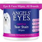 Angels' Eyes Gentle Tear Stain Wipes For Dogs And Cats 100 Count Presoaked Textured Pads