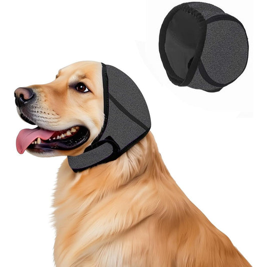 Novadex Dog Ear Muffs No Flap Ear Wrap For Hematoma Waterproof Calming Hoodie For Grooming Bathing And Noise Relief