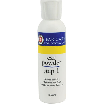 Miracle Care Ear Powder For Dogs And Cats 12 Grams Aids Hair Removal From Ear Canal Keeps Ears Dry And Reduces Odor And Waxy Build Up