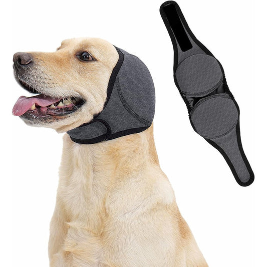 Lianzimau Quiet Ears For Dogs Comfort Calming Hoodie Large Adjustable Ear Covers For Noise Anxiety Relief And Grooming