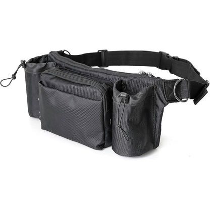 Tigerli Dog Walking Fanny Pack With Magnetic Treat Pouch, Dual Water Bottle Holders, And Waste Bag Dispenser For Hands Free Hiking And Training