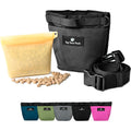 Juruaa Dog Treat Pouch For Training With Washable Silicone Liner And Magnetic Closure Black 2 Cup Capacity