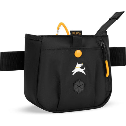 OllyDog Backcountry Day Bag Hands Free Dog Training Treat Pouch Fanny Hip Pack With Poop Bag Dispenser Raven Series 2025 Standard Size