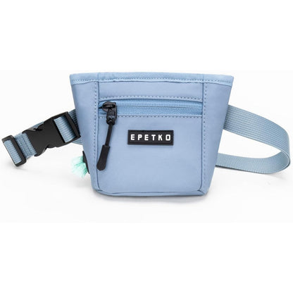 EPETKO Dog Training Treat Pouch With Powerful Magnet Closure Large Capacity Pet Training Bag And Built In Poop Bag Dispenser Light Blue One Count