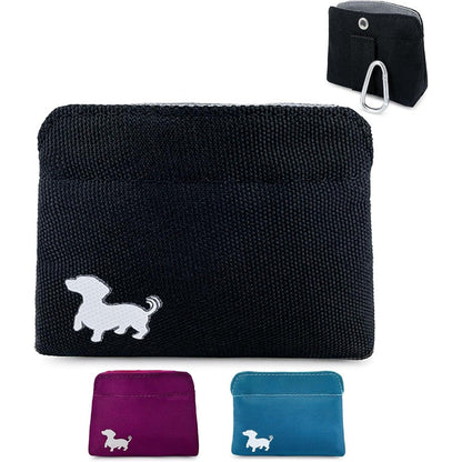 Swaggly Pocket Sized Dog Treat Pouch Extra Small Slim Magnetic Pet Training Bag For Walking And Reward Based Puppy Training Black And Gray
