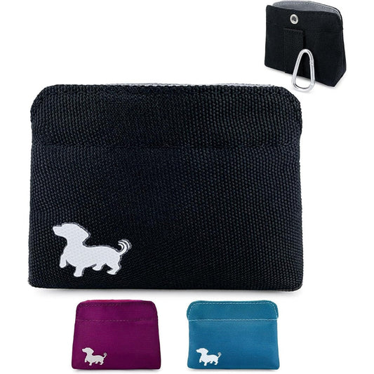 Swaggly Pocket Sized Dog Treat Pouch Extra Small Slim Magnetic Pet Training Bag For Walking And Reward Based Puppy Training Black And Gray