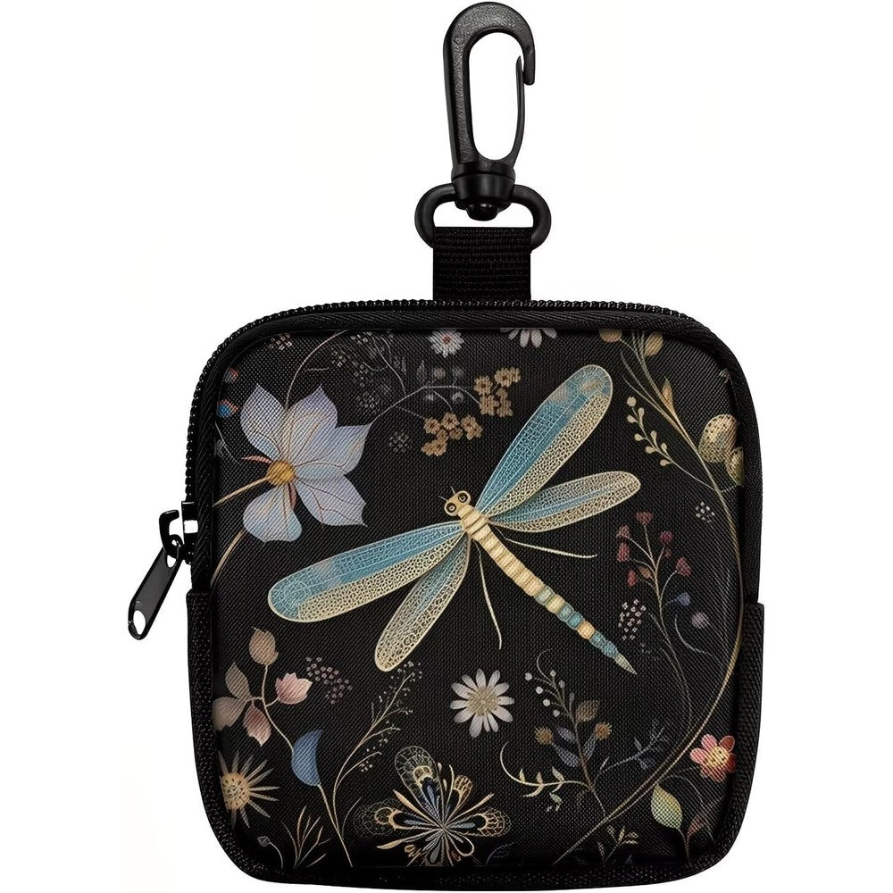 Dhgate Vintage Dragonfly And Floral Hanging Zero Wallet Detachable Clip On Pouch For Earphones Keys And Daily Essentials